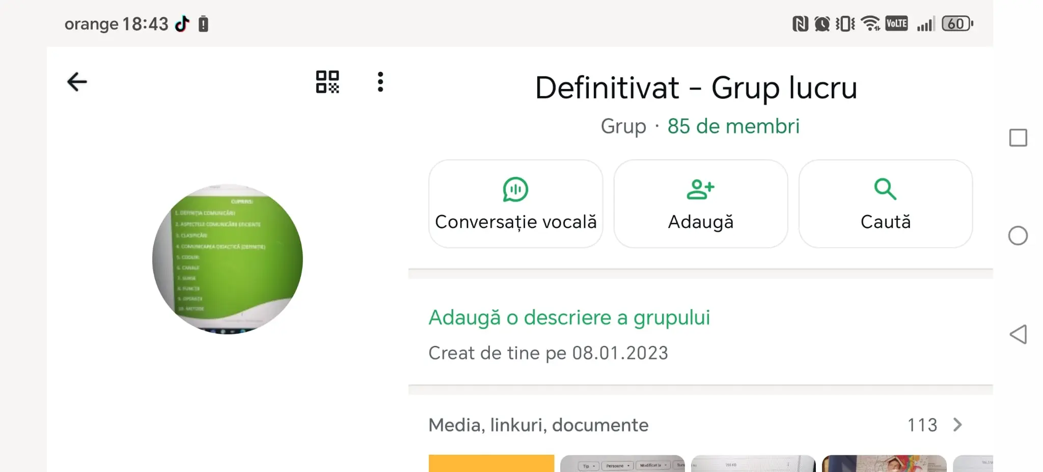 Definitivat - Grup de lucru